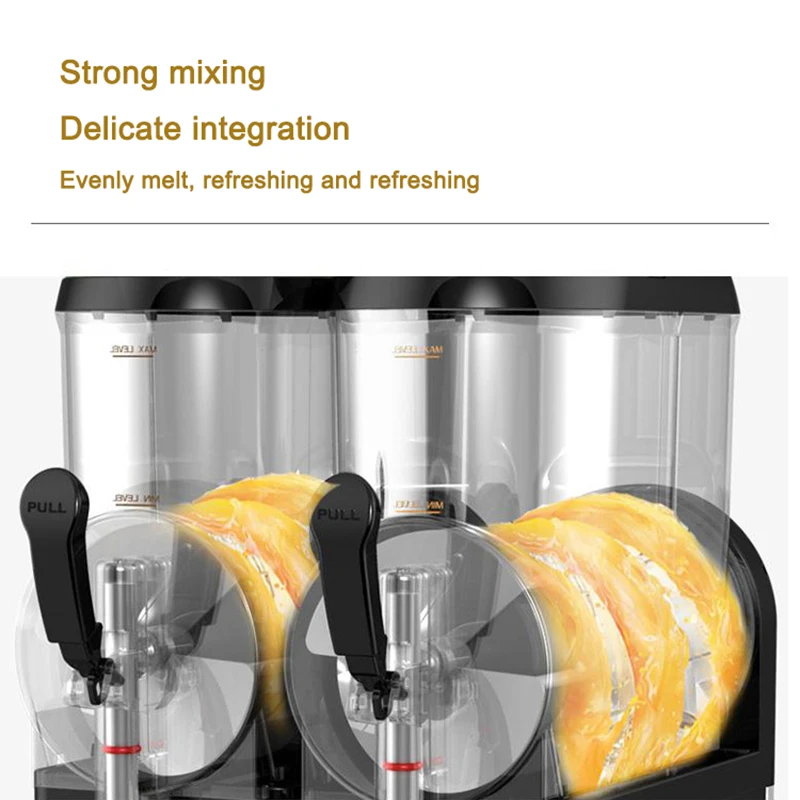 BEIJAMEI 10L 15L Double cylinder Slushie Machine Automatic Drink Dispenser Juicer Beverage Granizing Snow Smoothie Slush Maker f 2