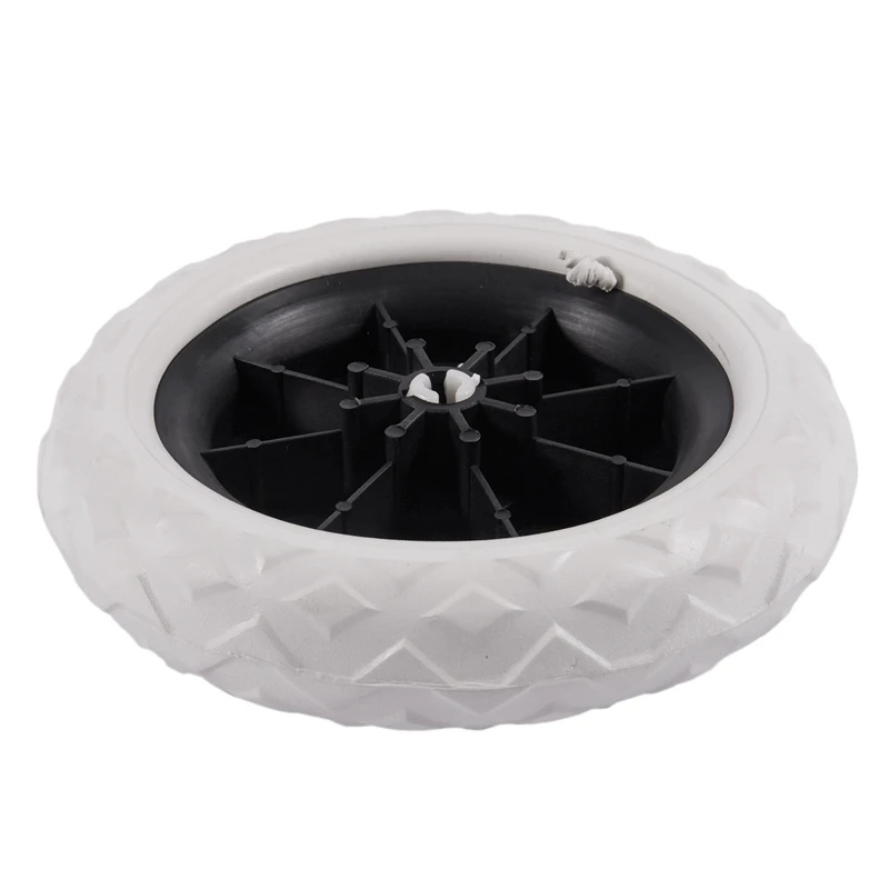 2X Ruote Cartwheel Per Carrello Della Spesa In Schiuma Con Nucleo In Plastica Bianca Nera