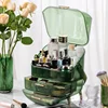 2025 Cosmetics Storage Box Large Makeup Organizer Drawers Dustproof Display Cases for Vanity Makeup Brushes Holder with Lid 5
