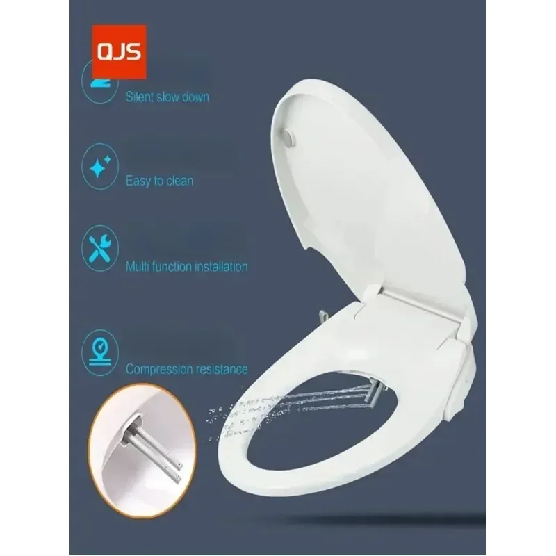 Bidet Washing Toilet Lid Cover, Non-electrical Flushing Toilet Seat Cover with Female Washing Buttocks,Universel Wc Seat Lid