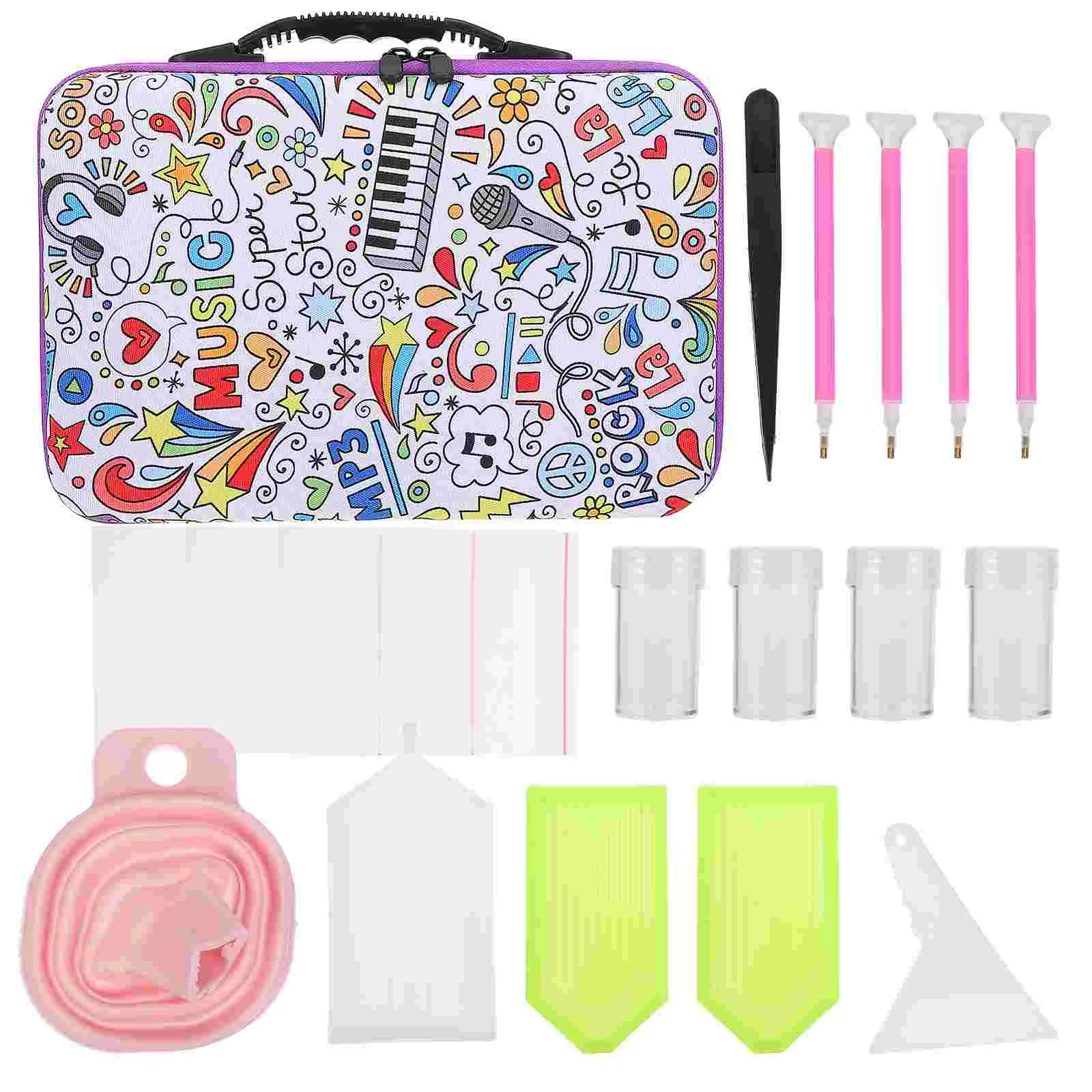 1 Set Painting Storage Containers 60 Slots Painting Accessories Shockproof Jars with 90 Bottles for Jewelry Beads Rings Charms 1 set white painting storage case 5d painting tools set shockproof container jars for jewelry beads rings charms glitter