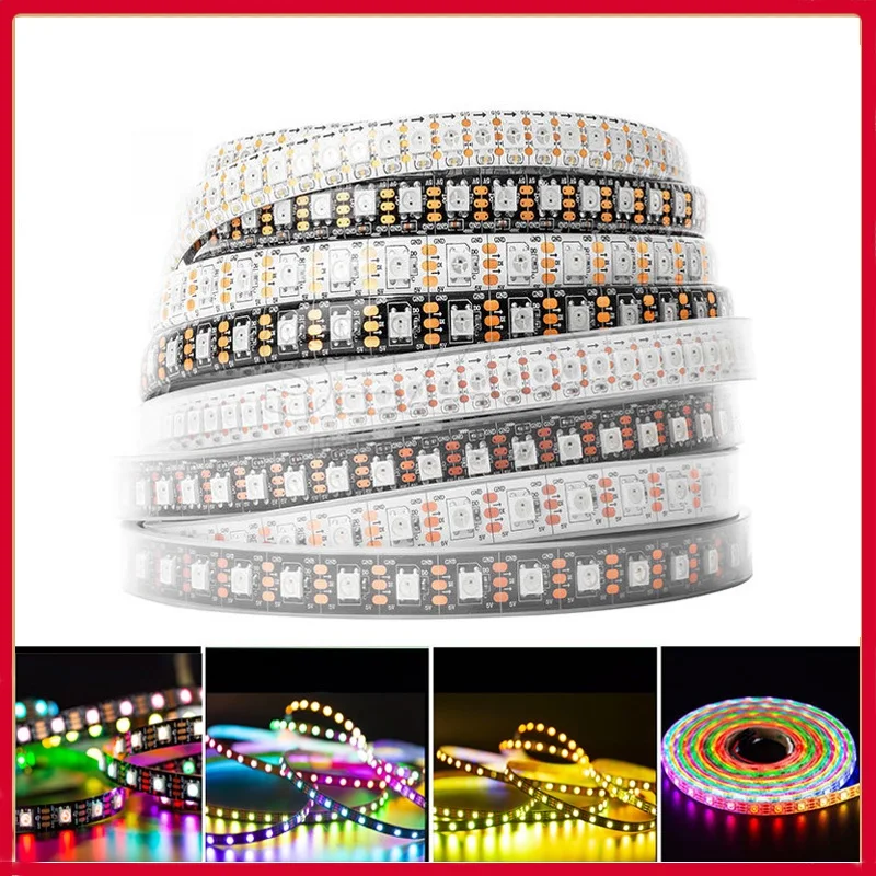 

LED light strip ws2812b full color DC5V built-in ic5050 patch programmable household Arduino light strip