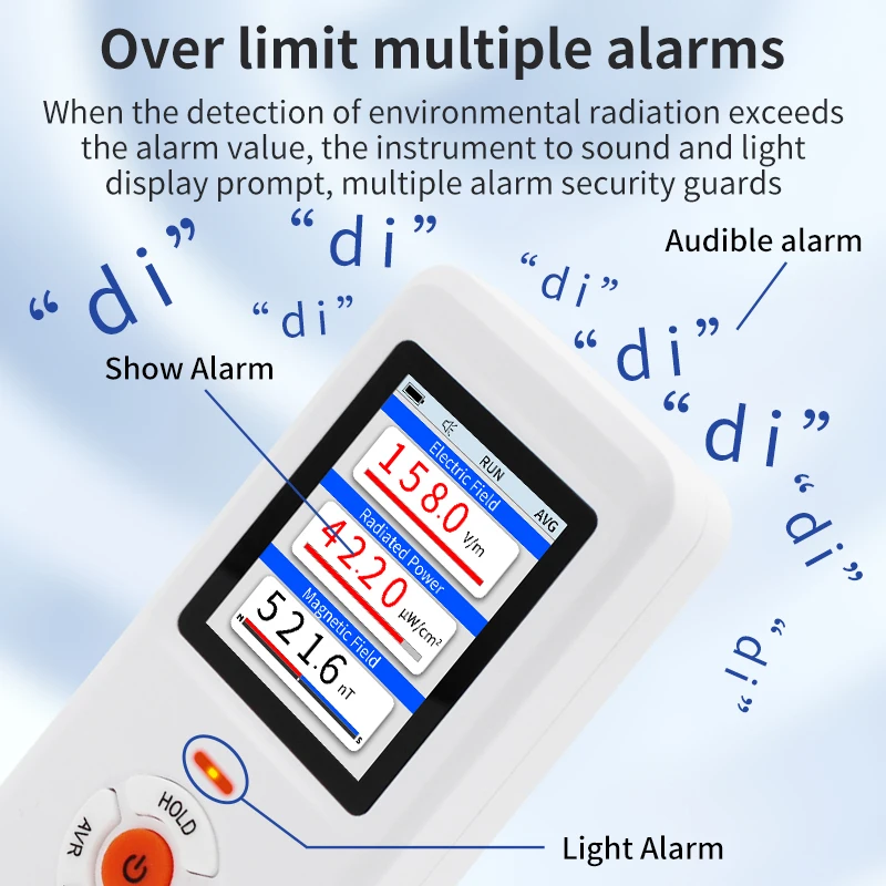 Electromagnetic Field Radiation Detector Tester Emf Meter Rechargeable Handheld Portable Counter Emission Dosimeter Computer