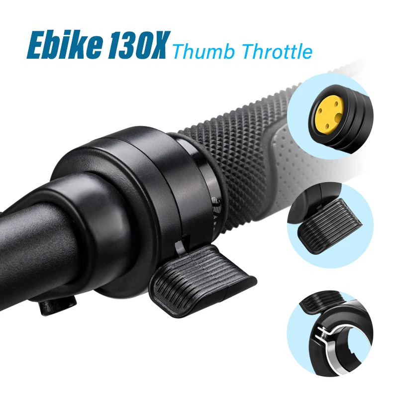 EBike 130X 엄지 스로틀 속도 제어 핑거 스로틀 3핀 방수 플러그 (바팡 BBS01B BBS02B BBSHD 미드 드라이브 모터용)