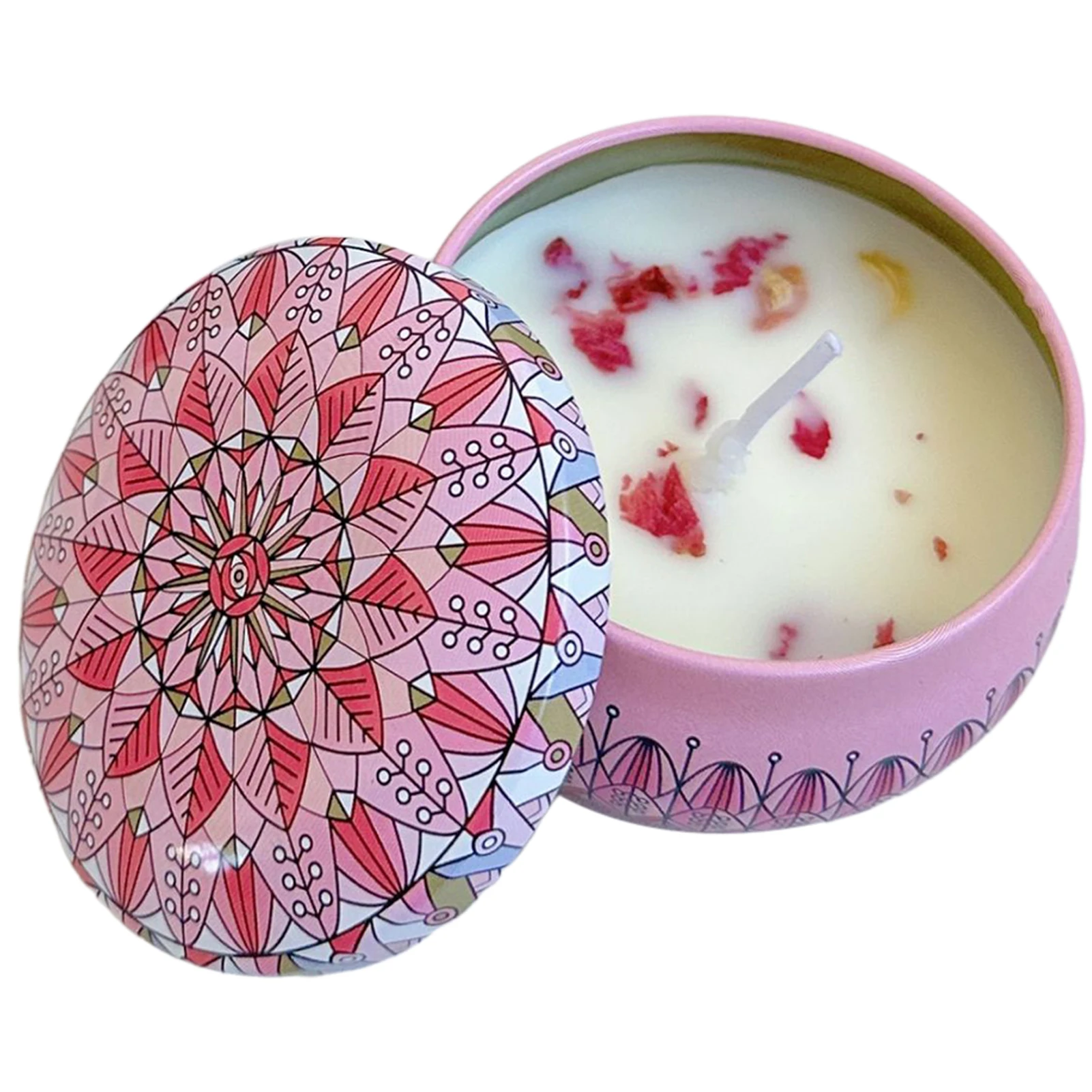 Blooming Essence Scented Soy Candle in Elegant Iron Tin - Aromatherapy Candle for Birthdays, Home, or Wedding Decoration