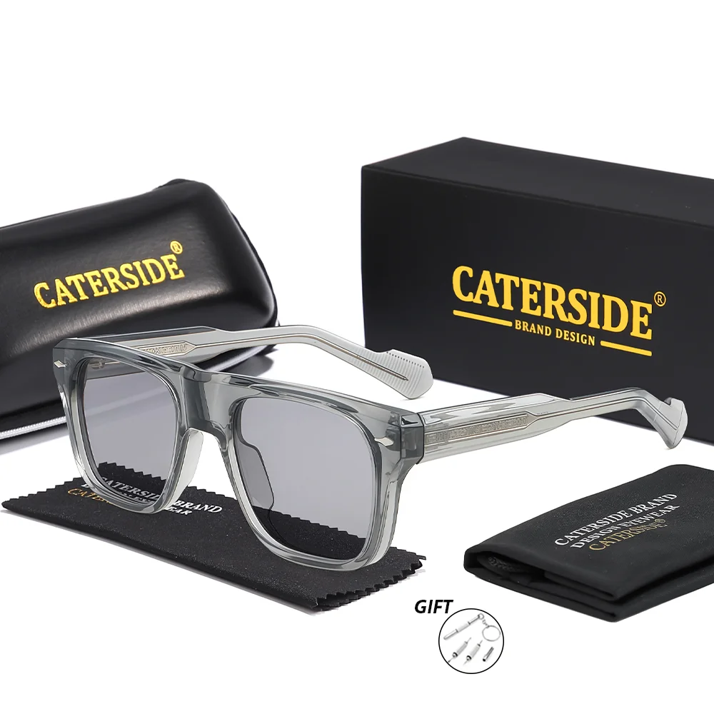 CATERSIDE Herren-Sonnenbrille mit dickem Rahmen, quadratische Gläser, Damen-Brille für Kurzsichtigkeit, Weitsichtigkeit, modische Korrektionsbrille – Detail 8