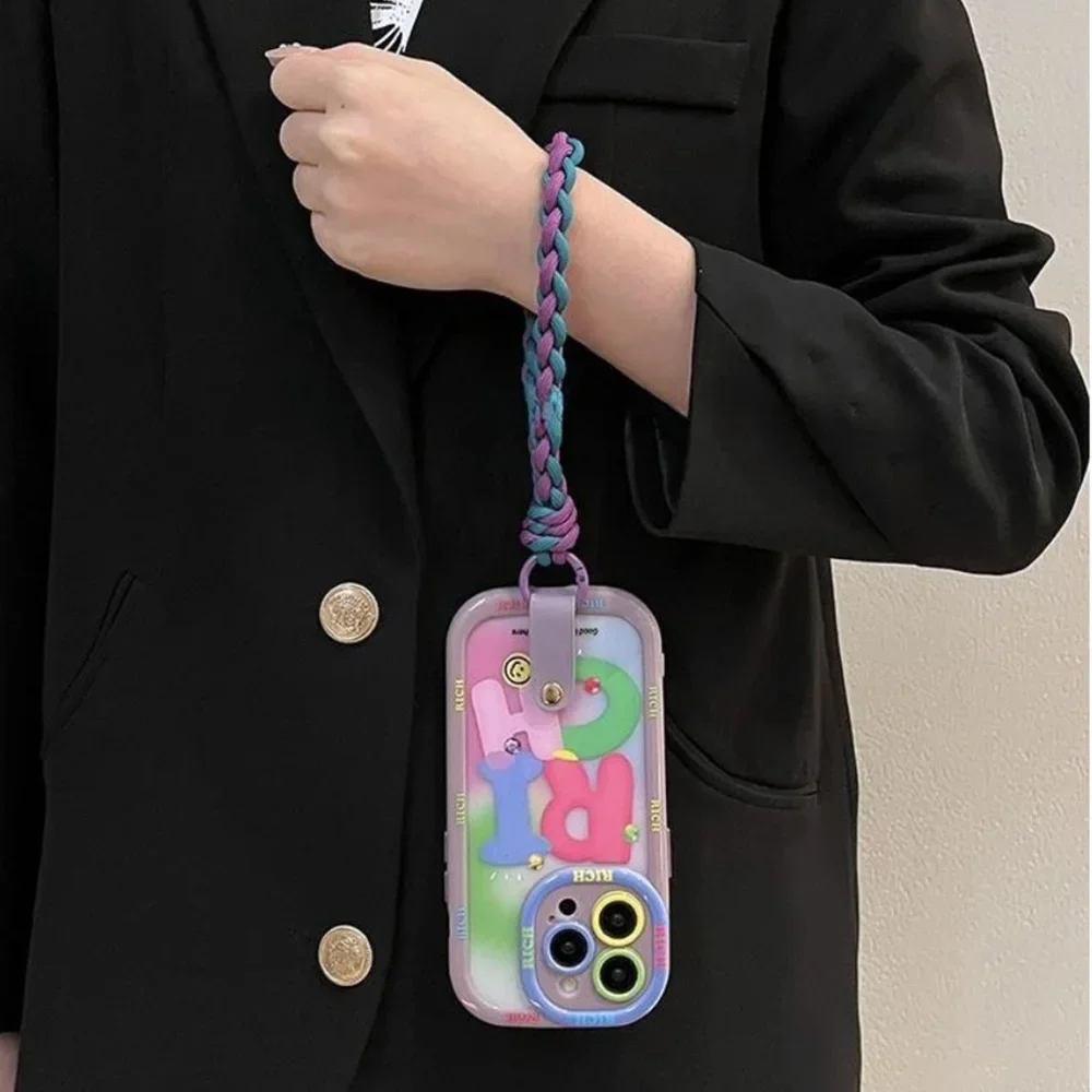 المعصم سلسلة الحبل قضية الهاتف آيفون 16 15 14 13 1...