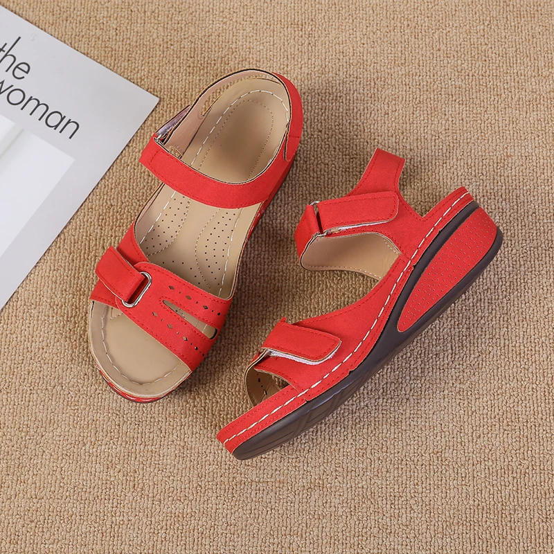 Atikota Fashion Women Wedges Sandals Soft Female Retro Anti-Slip Shoes Ladies Outdoors Casual Sandal Plus Size 2022 Summer New