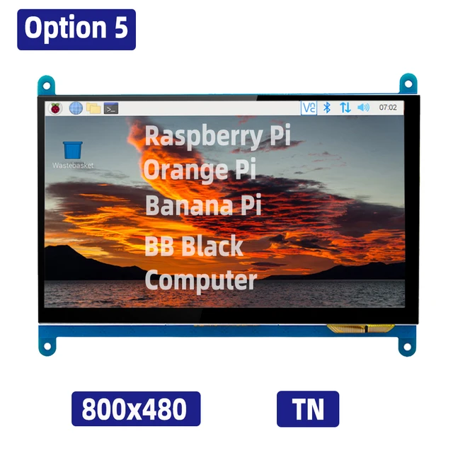 7 Inch Touch Screen Raspberry Pi LCD Display for Orange