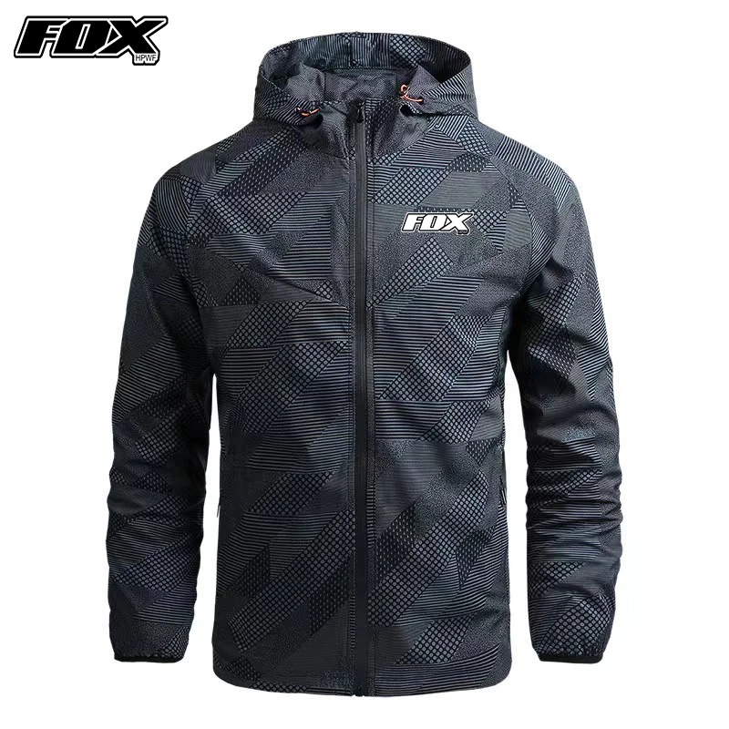 Cycling Jacket Cycling Clothes Windbreaker Cycling FOX HPWF MTB Bicycle Hooded Clothing Road Mountain Bike Motorcycle Coat Windproof Chaqueta Ciclismo Hombre