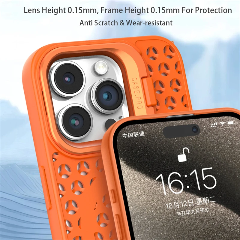 Luxury Foldable Camera Holder Case with Magsafe Charging & Heat Dissipation