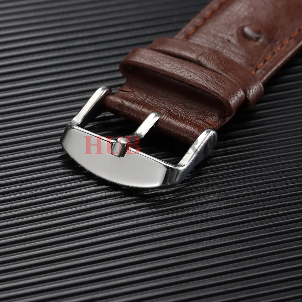 Premium Cowhide Leather Strap with Universal Butterfly Buckle