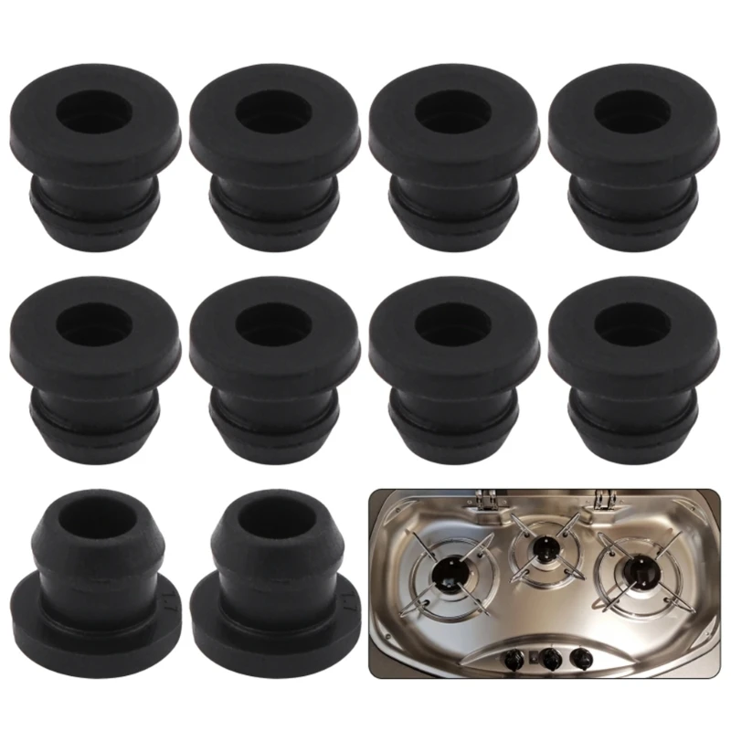 10Pcs Scratchproof Grates Grommet Kit Stove Grommets Stove Parts Heat Resistant Grate Pad Accessories rv stove grommet