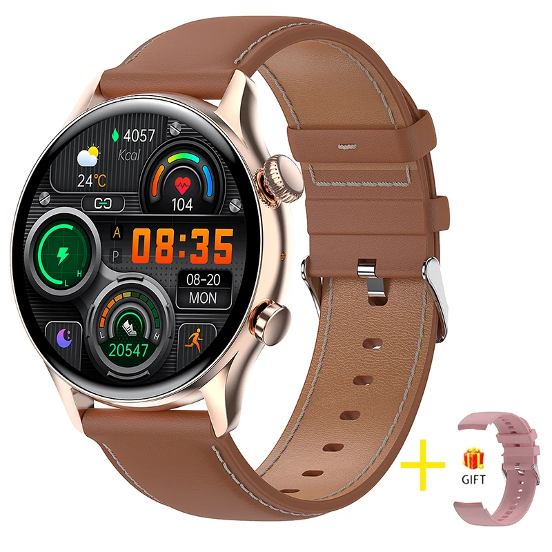 LIGE NFC Bluetooth Call Smartwatch Men 1.3 inch AMOLED 360*360 Screen Support Always On Display New Smart Watch Password Unlock 