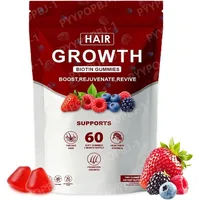Women Hair Growth Vitamin Gummies Healthy Nourishment with Biotin Collagen Botanical Extracts Also for Skin Nail Care 60 Gummies