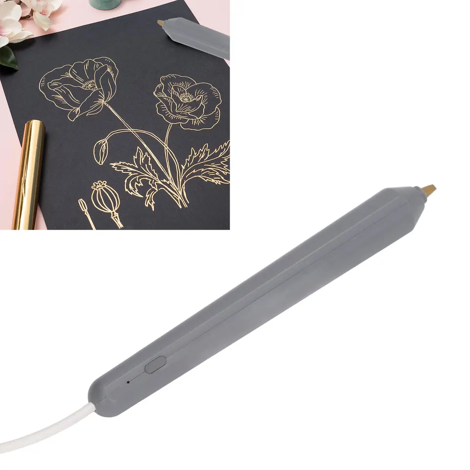 Chzimade – Ensemble De Stylos D'estampage à Chaud à Tête Interchangeable, Chauffant, Pour Ajouter Des Sentiments D'écriture Brillante, Stylo En Aluminium, Artisanat De Scrapbooking