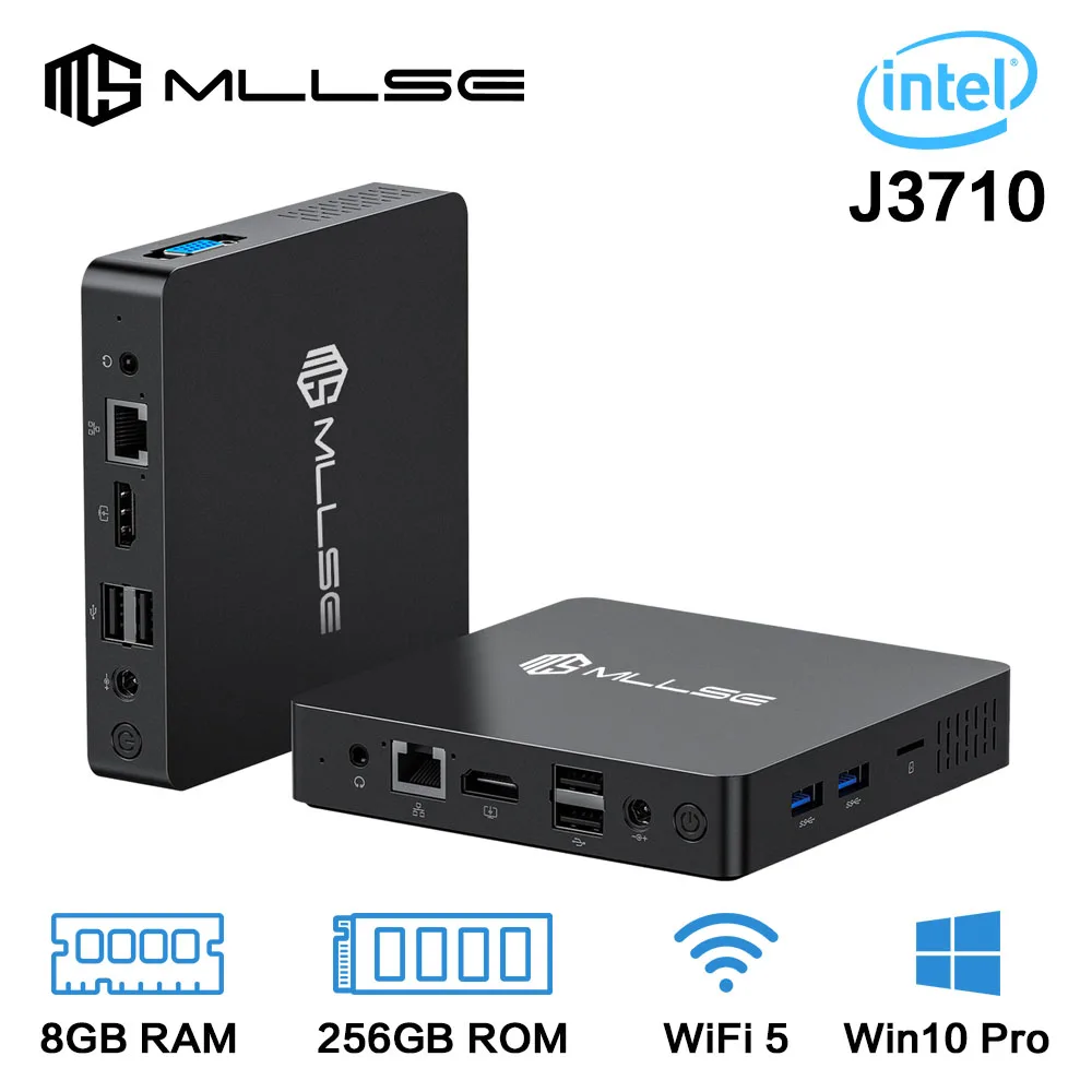 MLLSE M2 Pro Mini PC Powerful 8GB RAM 256GB SSD Intel J3710 Windows 10
