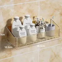 Corner Wall Mounted Cosmetics Storage Rack Plastic