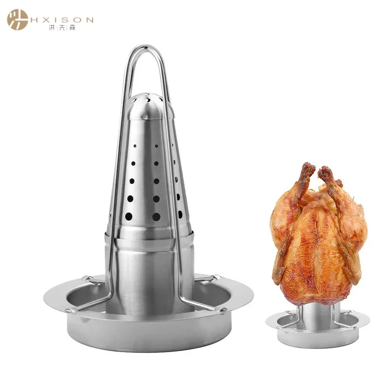 Stainless Steel Roasted Chicken Rack Outdoor Portable Detachable Barbecue Tool Roasted Chicken Plate Bbq Accessories
