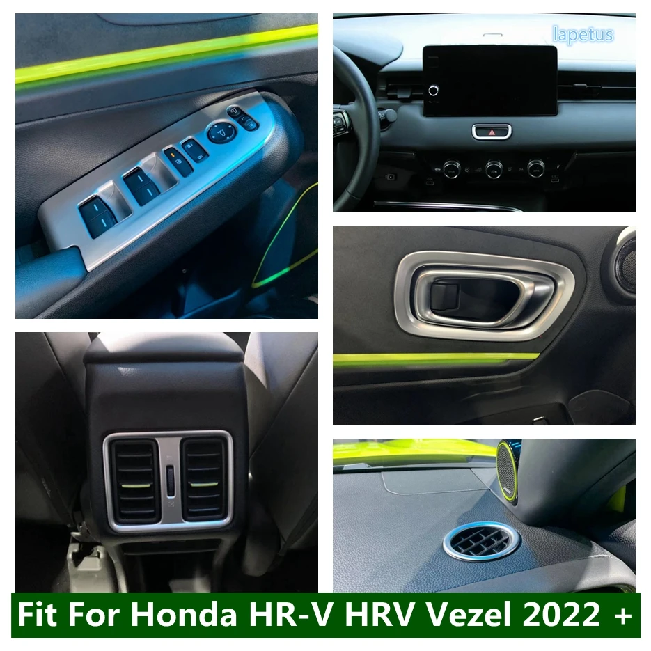 

Window Lift Button / Air AC Vent / Warning Lights / Door Handle Bowl Cover Trim For Honda HR-V HRV Vezel 2022 Matte Accessories