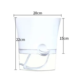Hexagonal Transparent Self-Watering Flower Pot for Home and Garden Decor (L)