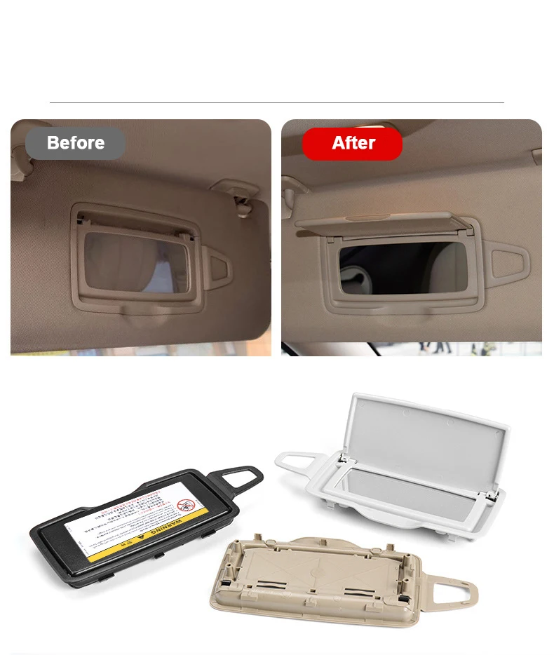 Auto Innen front Sonnenschutz Visier Make-up Kosmetik spiegel Abdeckung für Mercedes Benz W447 W448 V-Klasse Vito V260 2015-2017 – Detail 2