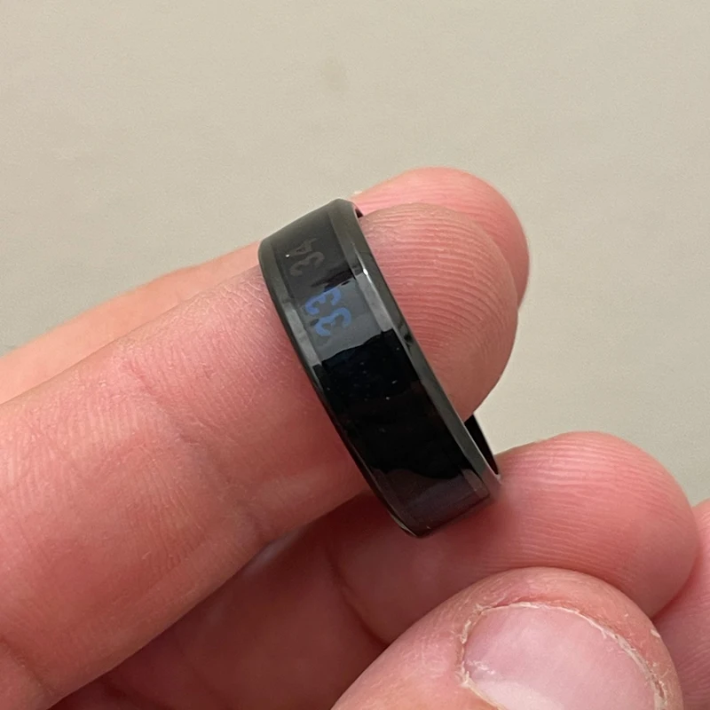 Smart Temperature Ring Titanium Steel Emotion Changes Intelligent Temperature Measuring Rings for Lovers Waterproof Jewelry 5