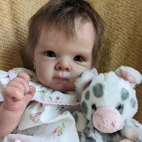 50cm Cuddly Bettie Bebe Reborn Doll With Rooted Hair Soft Cloth Body High Quality Painted With Visible Veins Reborn Doll 2
