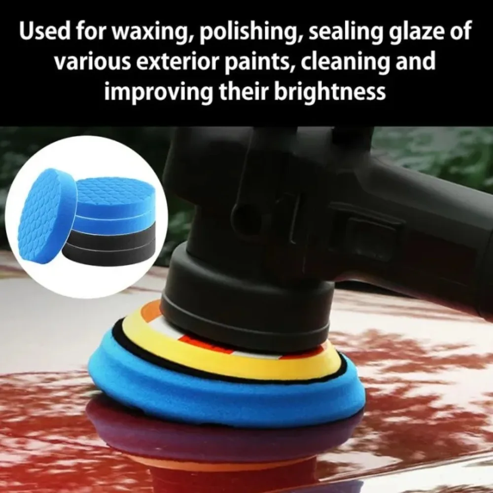 5pc Car Polishing Sponge Wheel Round Flat Polishing Wheel Foam Auto Polisher er Tool for Removes Scratches Car Waxing Repair
