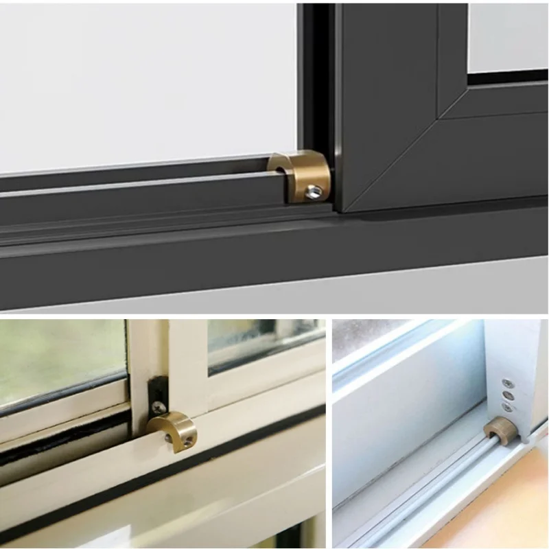Aluminum Alloy Window Lock Stopper Sliding Window Anti-theft lock Sliding Door Baby Kids Child Safety Doors Lock 10-1pcs