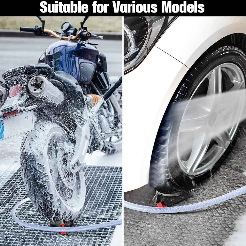 4Pcs Portable Car Tire Wedge For Car Washing Detailing Tire Hose Guide Preventing Pressure Washer Hose Stuck Under Tires 5