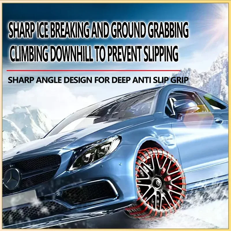AIVC Anti-Skid Snow Chains: Universal Emergency Lock-Out Artifact for Cars, Motorcycles, and Wheels on Winter & Rough Terrains