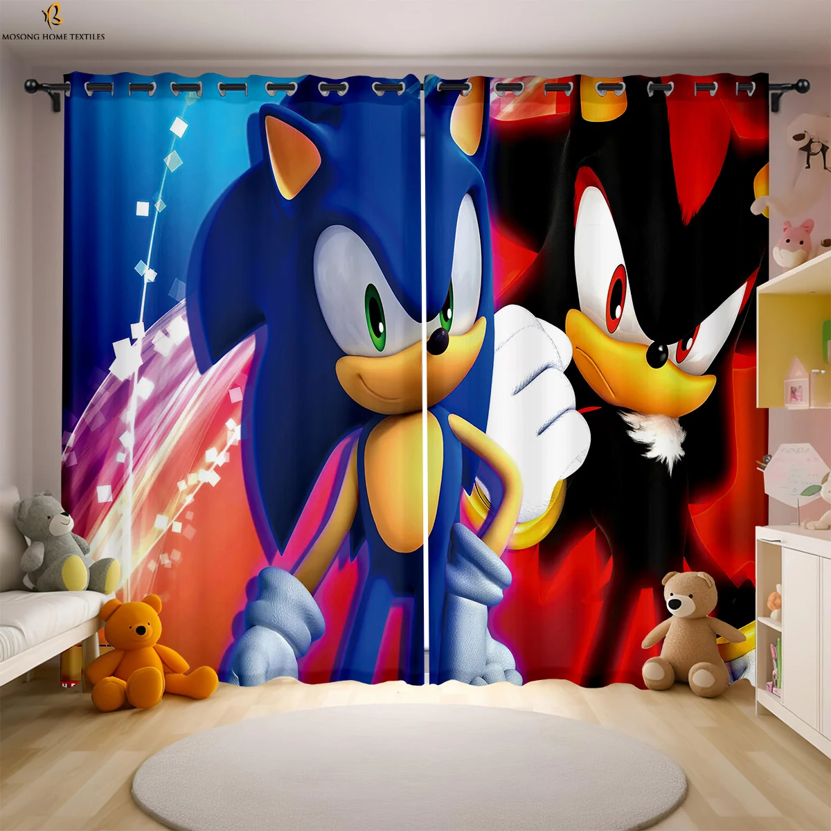 Cute Cartoon Cat Digital Printing Curtain Bedroom Living Room Kitchen Dormitory Decorative Curtain Easy To Wash And Care 2 PCS 4