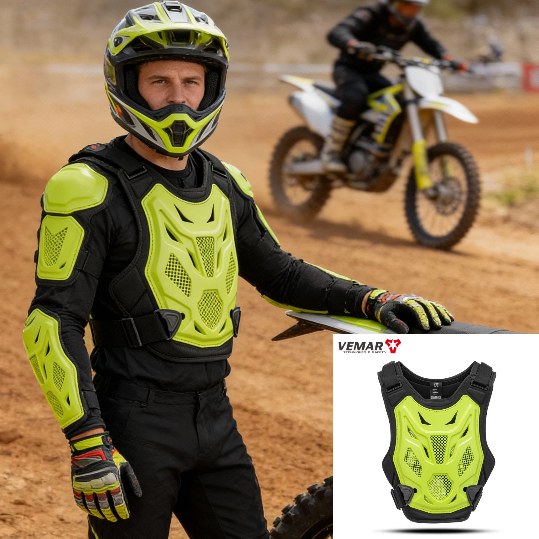 Motorcycle Motocross Off-Road Racing Vest - Adult Professional Armor ...