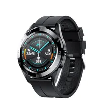 Montre connectée avec écran rond, Bluetooth, appel, fréquence cardiaque, pression artérielle, rappel d'informations, bracelet de sport