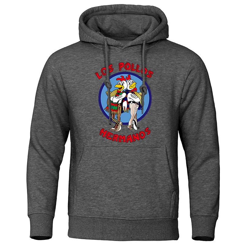 Men’s Hoodies Loose Oversized Letter Print LOS POLLOS Hermanos Male Sweatshirts Chicken Brothers Pullovers Warm Breathable Hoody