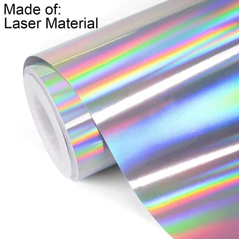 Holiday Sticker Glitter Silver Rainbow Festival Sticker,Scrapbook Party Gift (500 Sheets Per Roll)