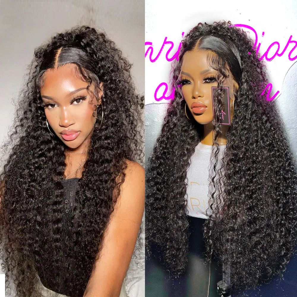 

Deep Wave Frontal Wig 13X6 Hd Lace Curly Lace Front Human Hair Wig For Women Glueless Preplucked Human Closure Wigs Ready To Go