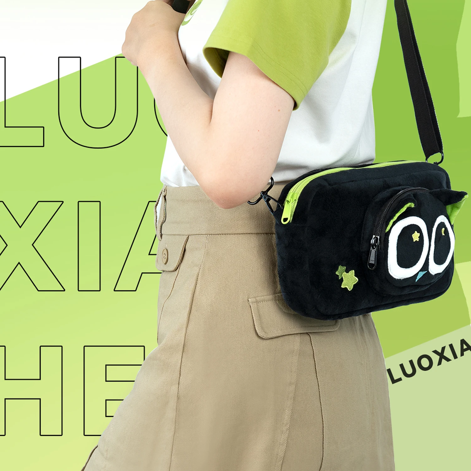 Geekshare Luo Xiaohei Velvet Plush Bag Compatible with Nintendo