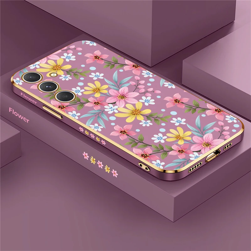 Silicone Soft Flower Shockproof Phone Case - Elegant Protective Back Cover