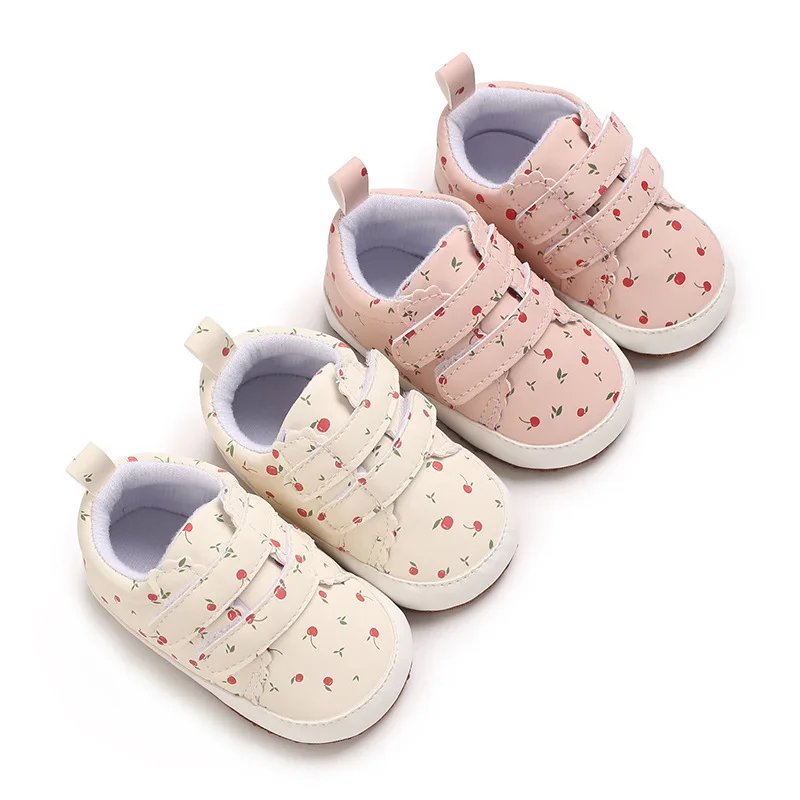 Newborns 0-18M Baby Shoes for Girls Toddlere Casual and Comfortable Cotton Soles Non Slip Canvas Shoes First Generation