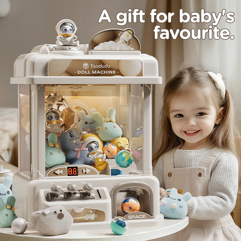 Doll catching machine Children's toy  Girls boy gifts Mini coin game Space themed  Internet hot selling toys 3