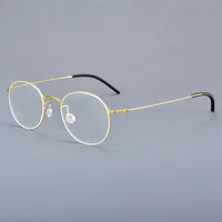 Датский бренд, титановые сверхлегкие круглые очки в оправе для мужчин и женщин, безвинтовые очки, качественные дизайнерские круглые очки, очки — изображение 4