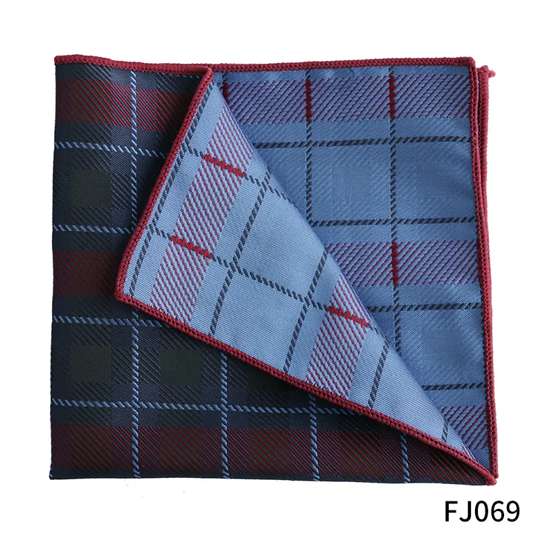 Pocket Square Silk Jacquard Woven Red Orange Handkerchief Fashion Men Suit Pocket Hanly Wedding Business Party Suit Set Handker