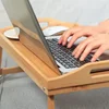 Portable Natural Bamboo Bed Tray Breakfast Laptop Desk Reading Gaming Desk Folding Table Useful Simple Kitchen Tool 4