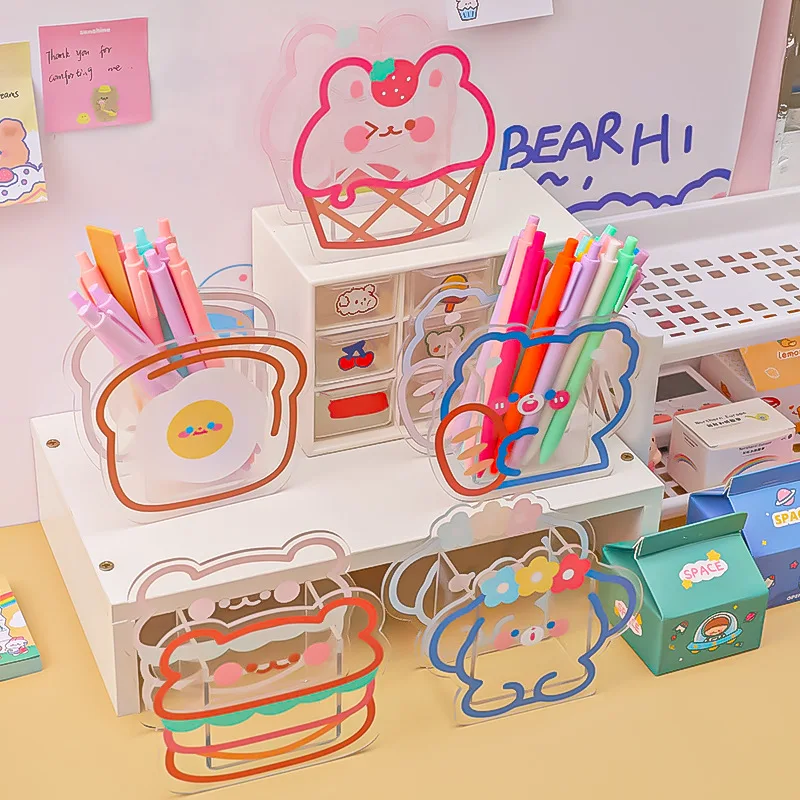 Cute Rabbit Desktop With Drawer Storage Box Stationery - Temu