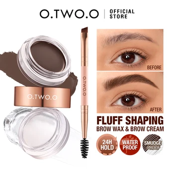 O.TWO.O pomata per sopracciglia cera Gel per sopracciglia 2 IN 1 impermeabile a lunga durata consistenza cremosa Eye Brow Tint Enhancers cosmetici trucco 1