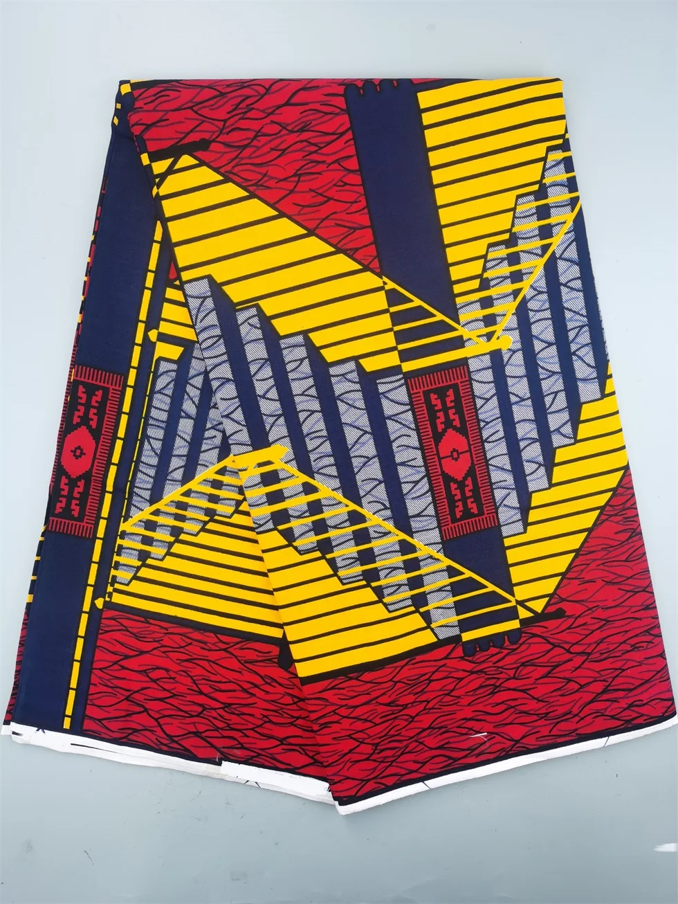 Authentic Wax Print Fabric African Dress Material 100% Cotton, 6 Yards