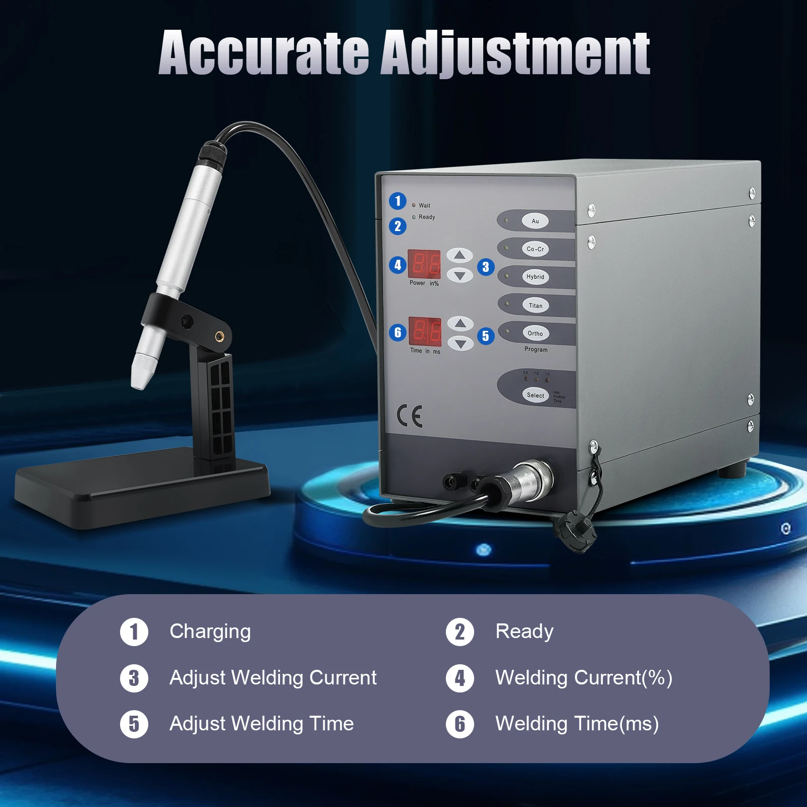 Permanent Jewelry Welder, 110V 60HZ Pulse Argon Arc Welding Machine, 100W Jewelry Welder Permanent Jewelry Starter Kit 2