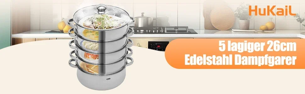 5 Lagiger Dampfgare 26cm